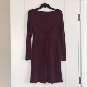Michael Kors Burgundy Red Long Sleeve Dress